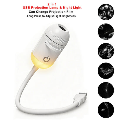 Galaxy Star Projector Light – USB Car & Room Ambient LED