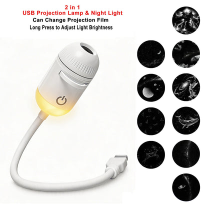 Galaxy Star Projector Light – USB Car & Room Ambient LED